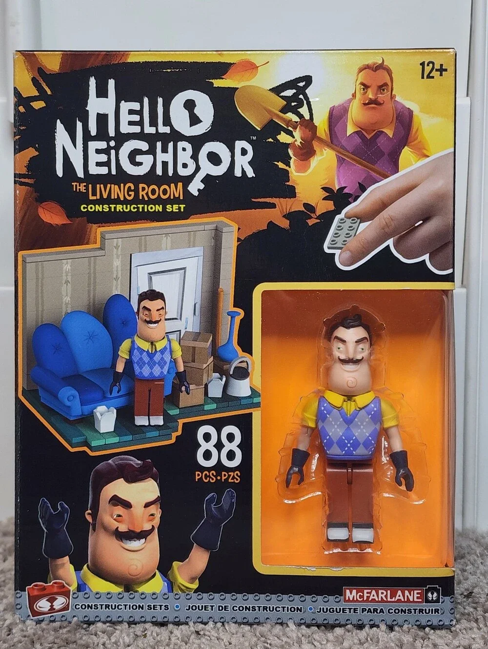 New factory sealed McFarlane Hello Neighbor sets. The Living Room Door (88 pcs)